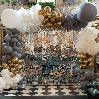Silver Sequin Shimmer Wall hire in and around North East Lincolnshire including Grimsby, Cleethorpes, Louth, Scunthorpe.