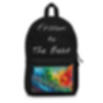 Frisson the Beat backpack with vibrant music-inspired art. A bold streetwear bag perfect for music lovers & creative spirits.