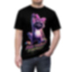Chaos Kitten Emporium® Egg Thief Energy Raccoon Graphic Tee Streetwear with neon graffiti raccoon and egg design.