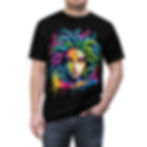 Chaos Kitten Emporium® Neon Medusa Drip Graphic Tee Streetwear with bold neon mythological Medusa head and drip effect.