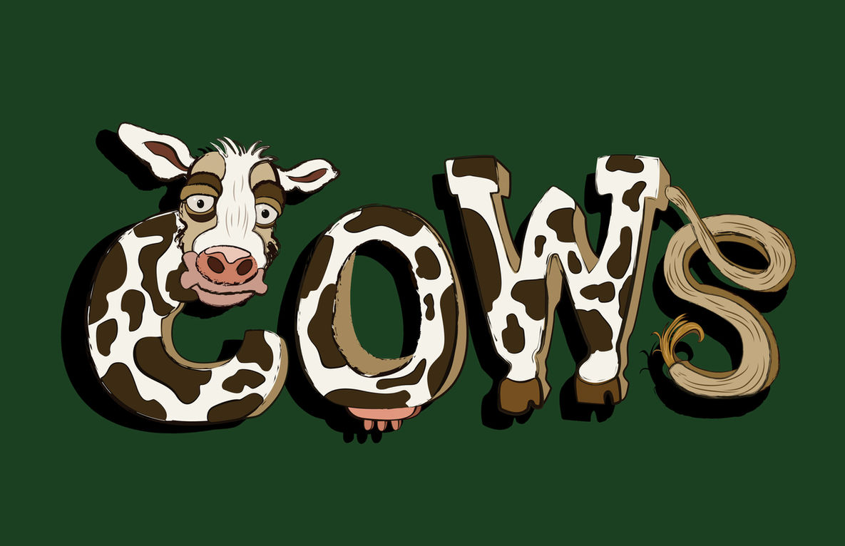 COWS Illustrated letters