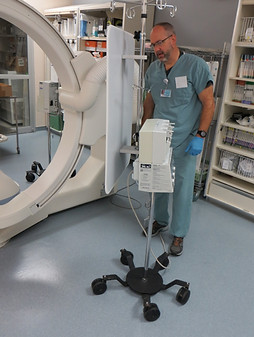 Rad-Guard with pumps in Cath Lab