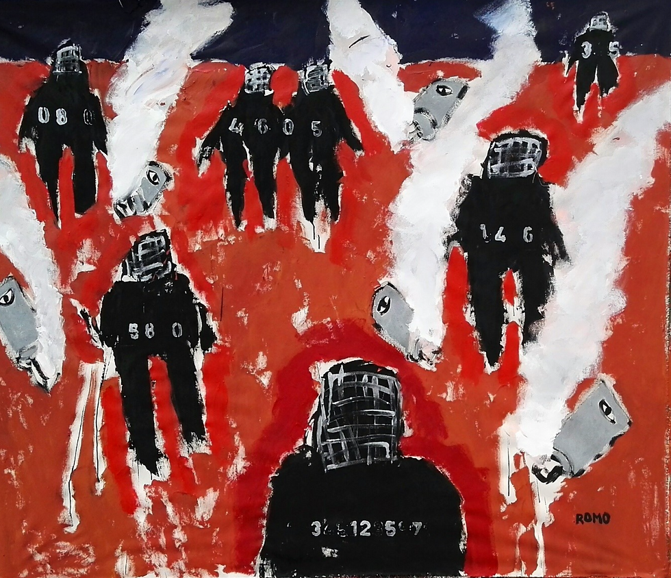 Señales de humo/Comando muerte / Serie: Pintura óleo sobre lienzo. 2021