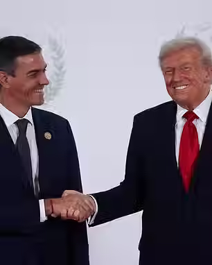 President Trump with Pedro SAnchez.avif