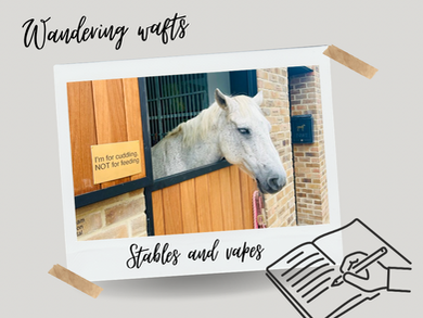 Wandering wafts: Stables and vapes