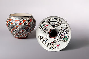 Group of Two Decorative Pots