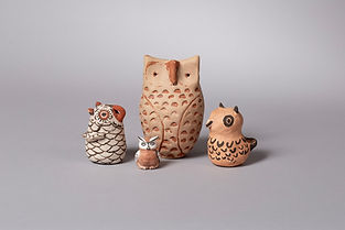 Four Acoma Owls of Various Dates