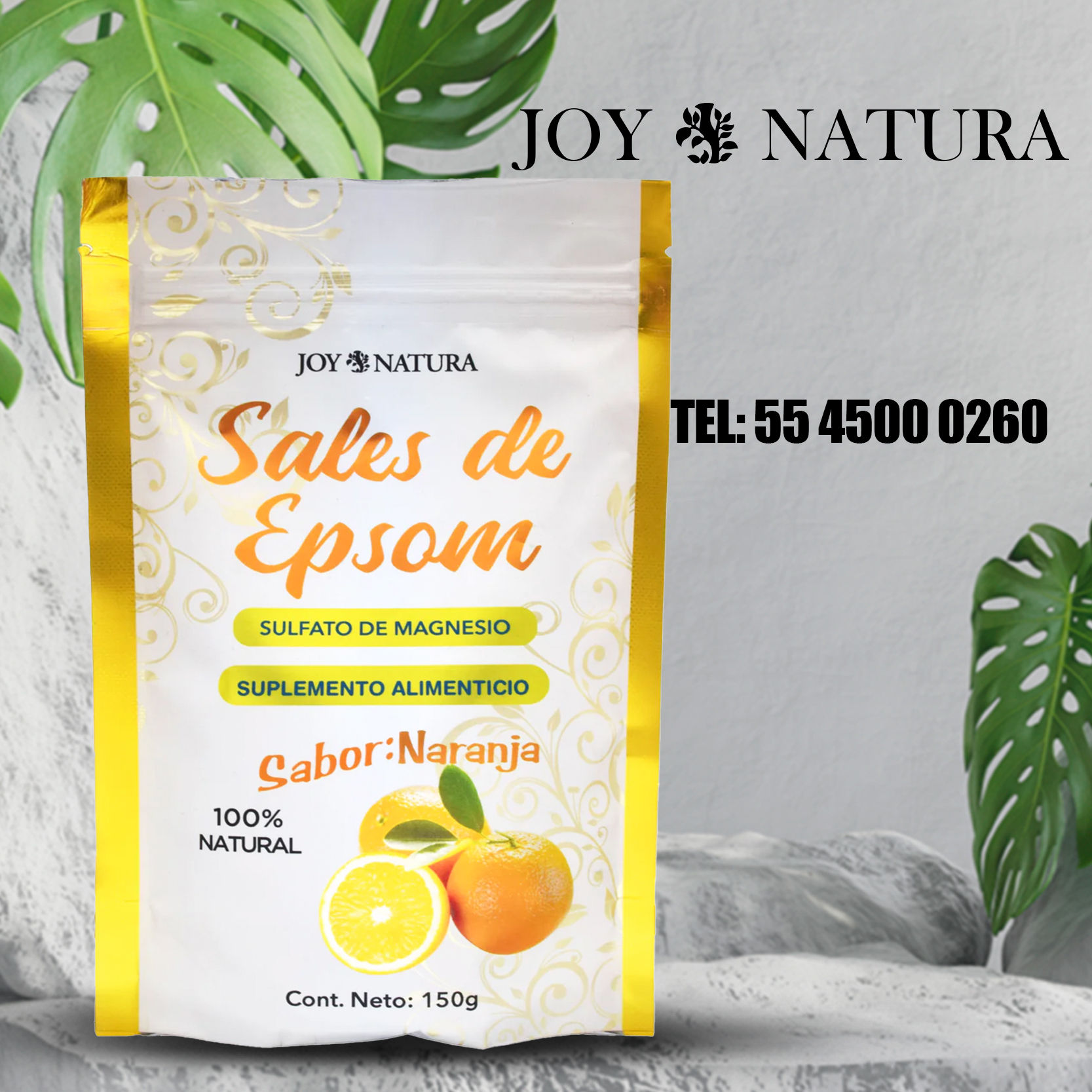 SALES DE EPSOM POLVO NARANJA 150 GR