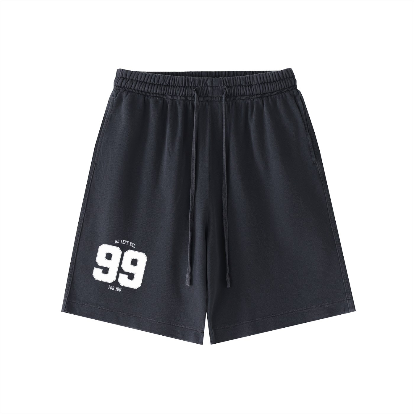 Vintage Wash Cotton Shorts 'He left the 99 for you'