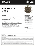 Humane, FX3, Product Label Sheet
