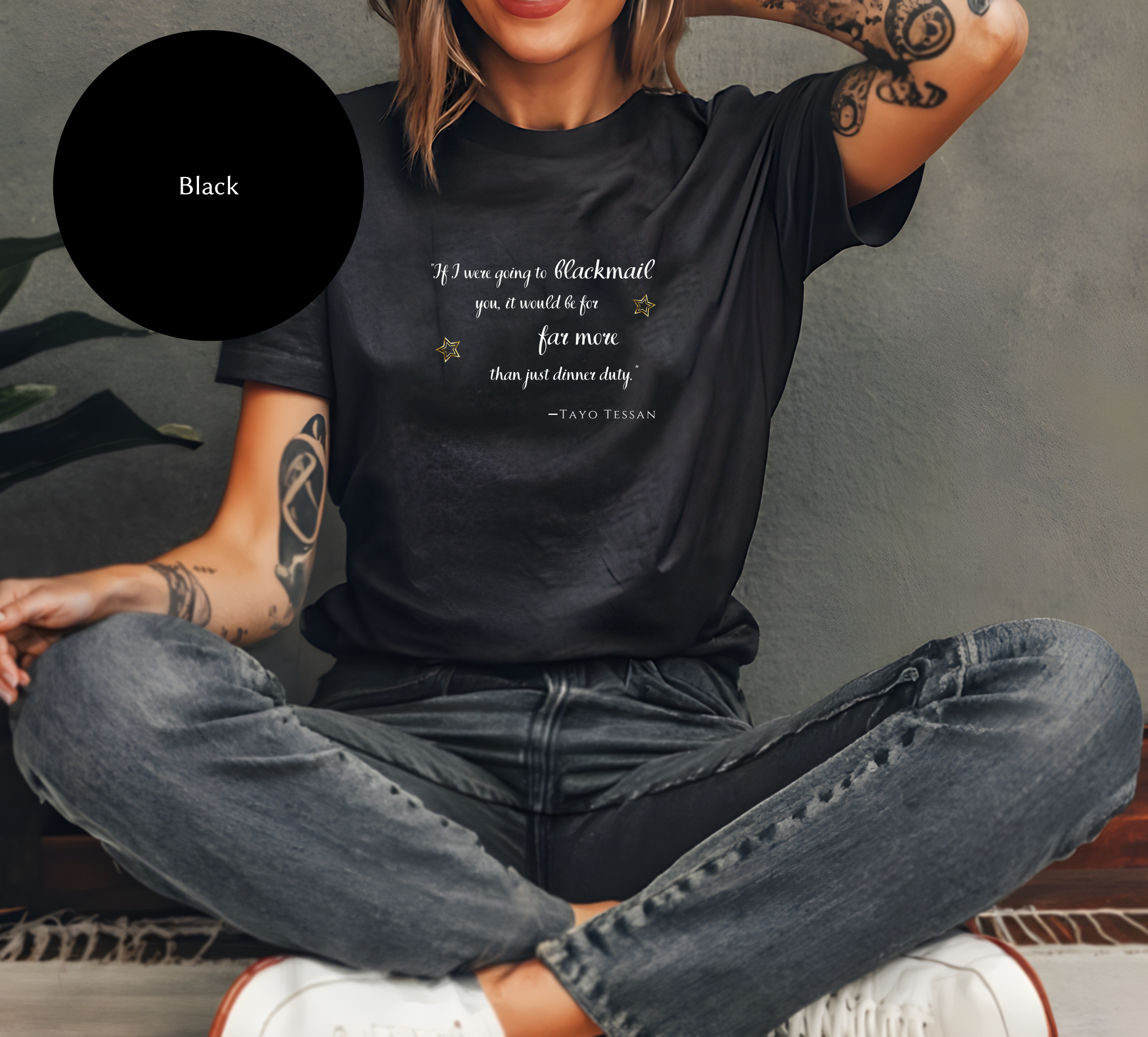 Tayo Tessan "Blackmail" Unisex Crewneck T-Shirt