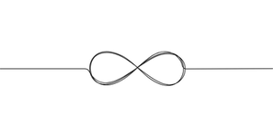 A drawn infinity symbol