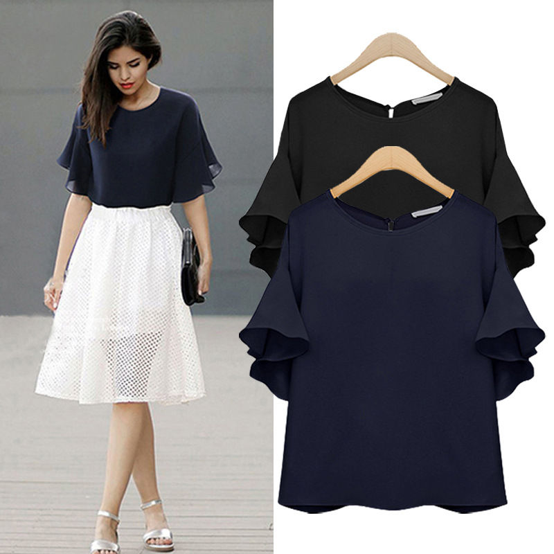 Evelyn Ruffle Sleeve Blouse