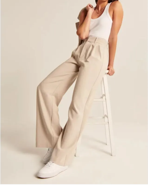 Urban Chic High-Waist Flared Trousers