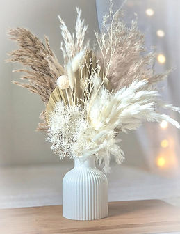 vase et son bouquet séché