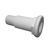 Thru Hull - Straight - 1 1/2" Hose - Extended- White, T-H Marine TH-1502XL