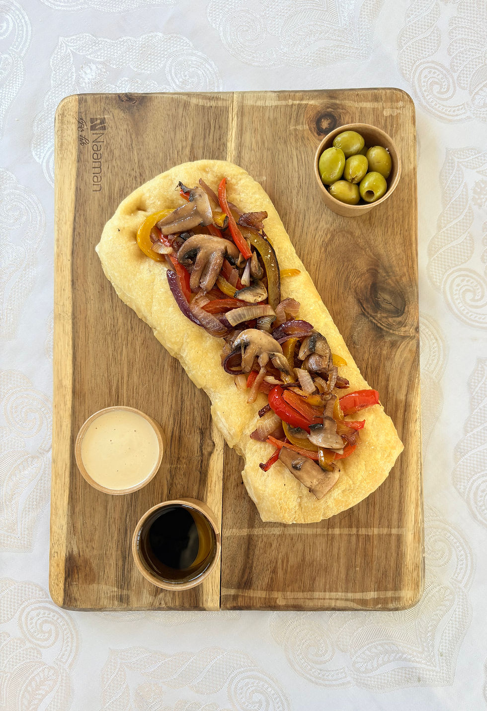 תמונה ממוזערת: 3 יחידות פוקאצות שמנת פטריות + אנטיפסטי