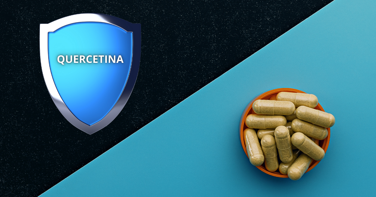 Suplemento de quercetina com vitamina C e zinco