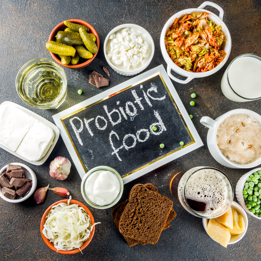 Fonte natural de probióticos em iogurte