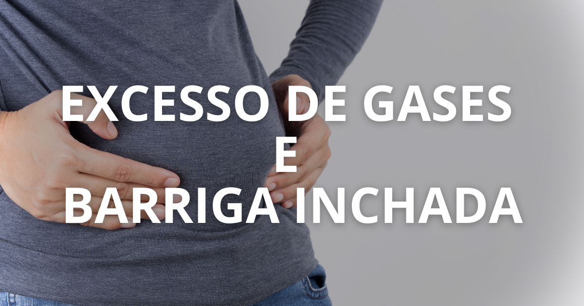 Pessoa tocando a barriga por causa de inchaço