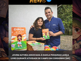 Joven autor asociado a Dakila Pesquisas lanza libro durante actividad de campo en Corguinho (MS)