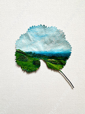 calming wall art of a landscape