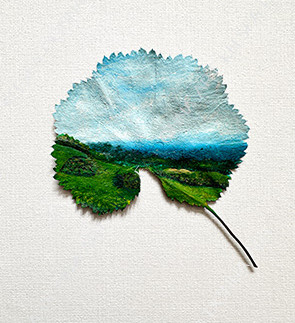 calming wall art of a landscape