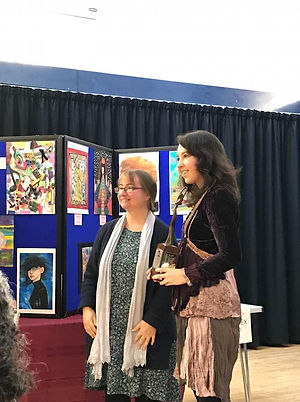 Receiving my art award