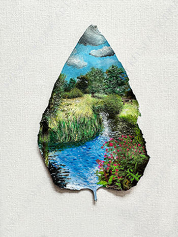 Countryside English Escape Organic Leaf Art