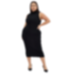 Vestido Midi Plus Size Feminino Tricot Tubinho