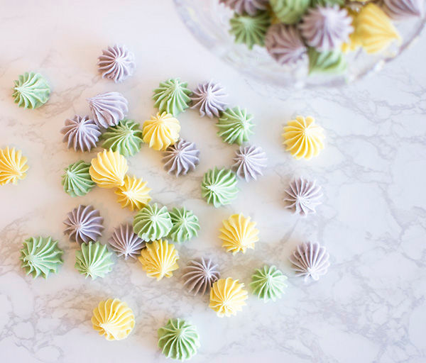 Lots of Pastel Cream Cheese Mints on floor