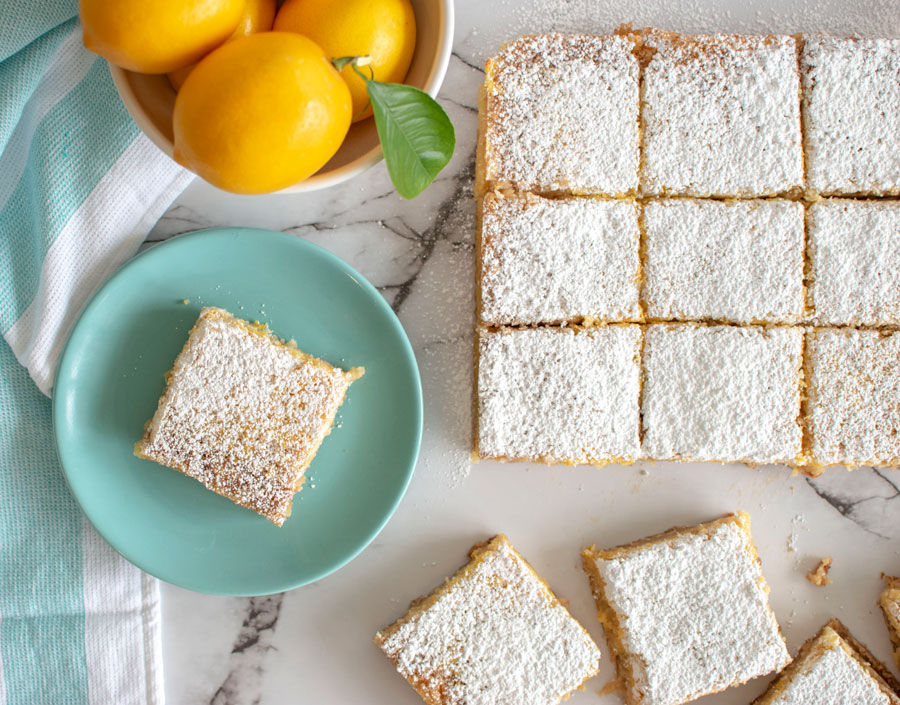 Easy and healthy homemade lemon bar recipe, meyer lemons, lemon bars, gluten free lemon bars, high altitude lemon bars #lemonbars #lemons #meyerlemons #glutenfree