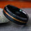 Thumbnail: The Courvoisier - Black Ring with Koa Wood Inlay