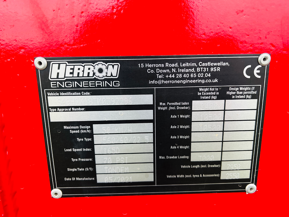 Thumbnail: Herron H2 18 Ton Fast Tow Grain Trailer 