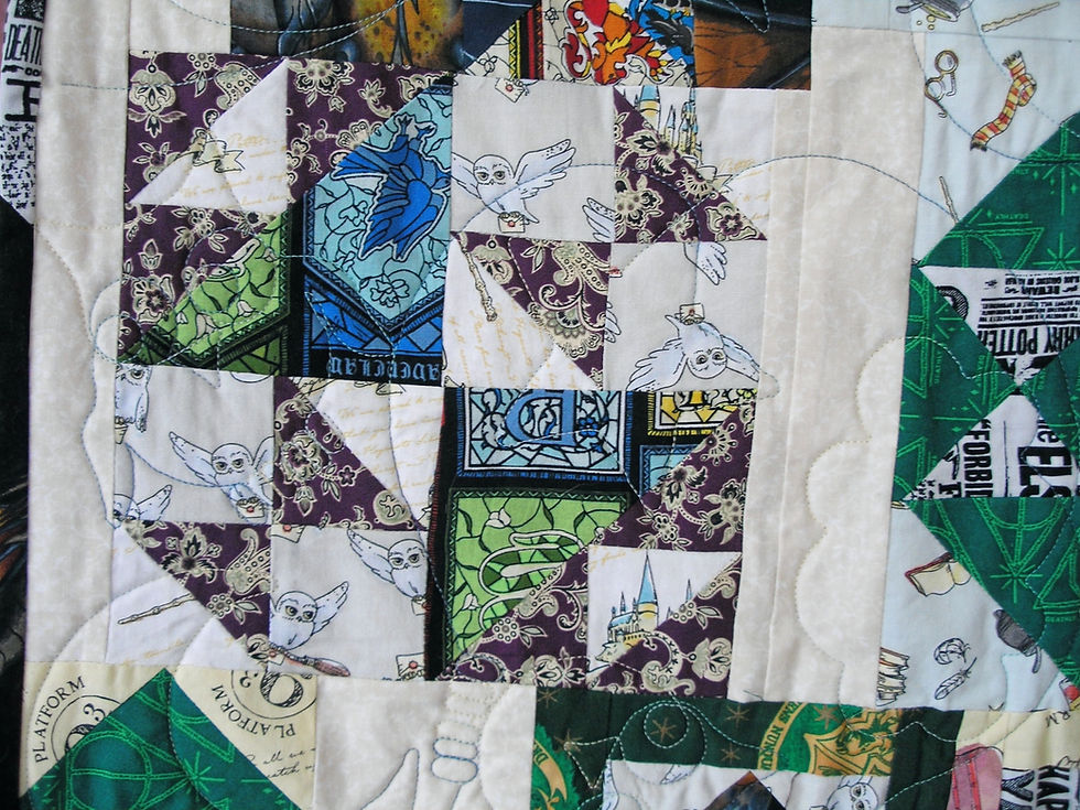 Thumbnail: Front Close-up 3 - Harry Potter Quilt