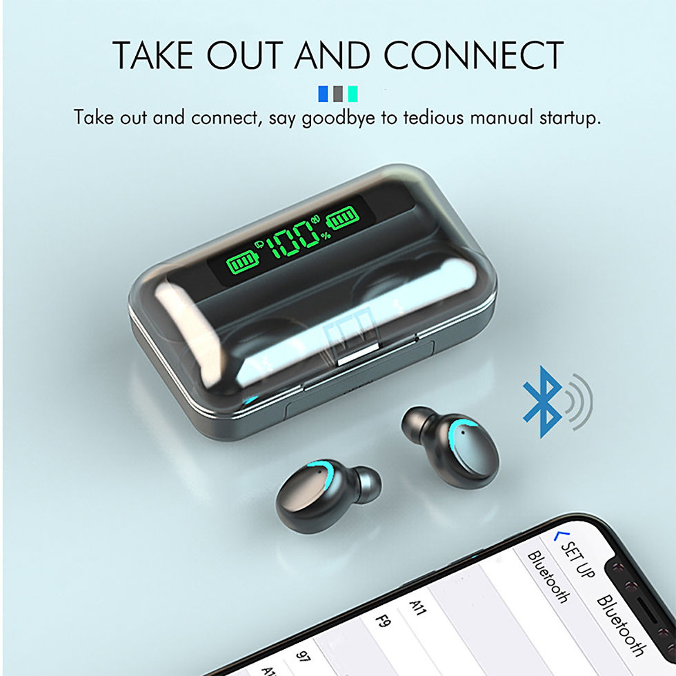 Thumbnail: Bluetooth TWS F9-5C Wireless Earphone Sports Waterproof Earbuds 2200mAh Charging