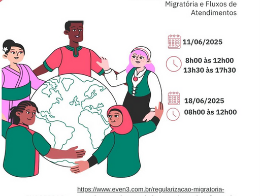A Cáritas Foz do Iguaçu promoverá uma formação essencial sobre Regularização Migratória e Fluxo de Atendimento nos dias 11 e 18 de junho