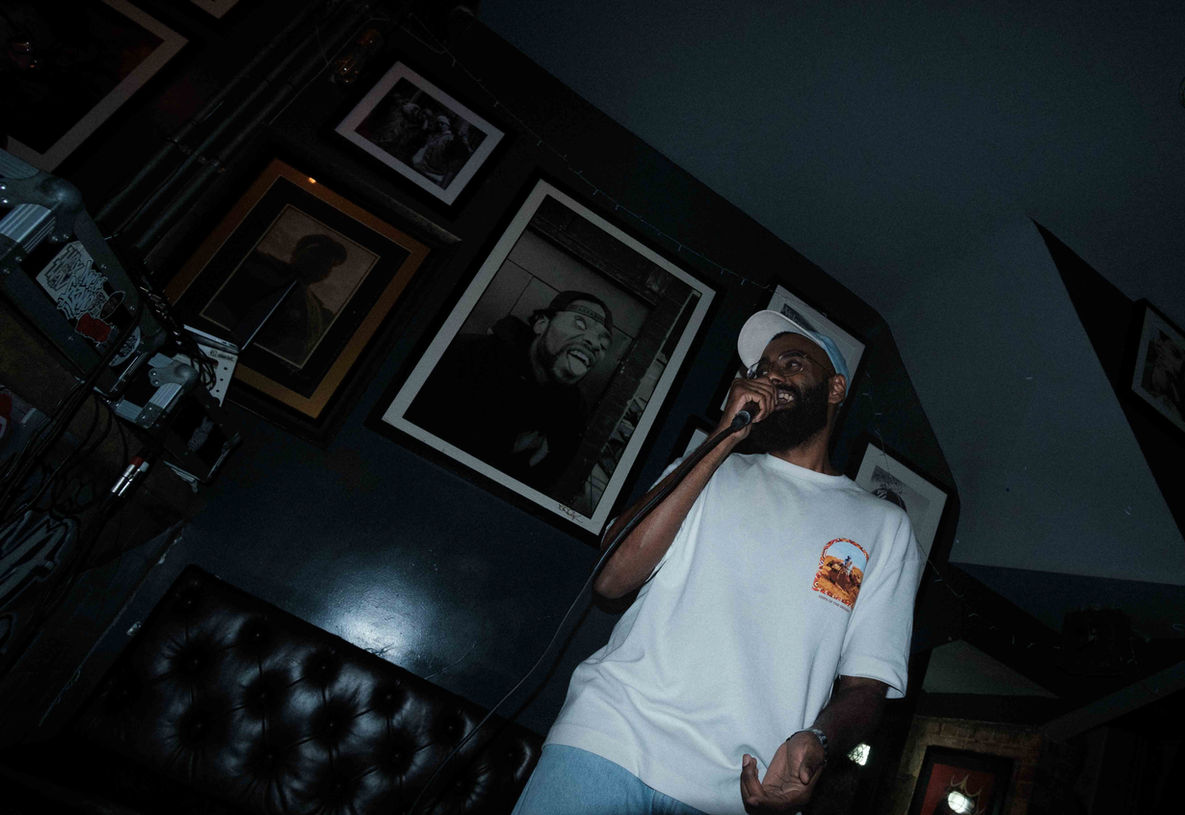 Rapper Arshaq Malik performing live at Chip Shop Brixton
