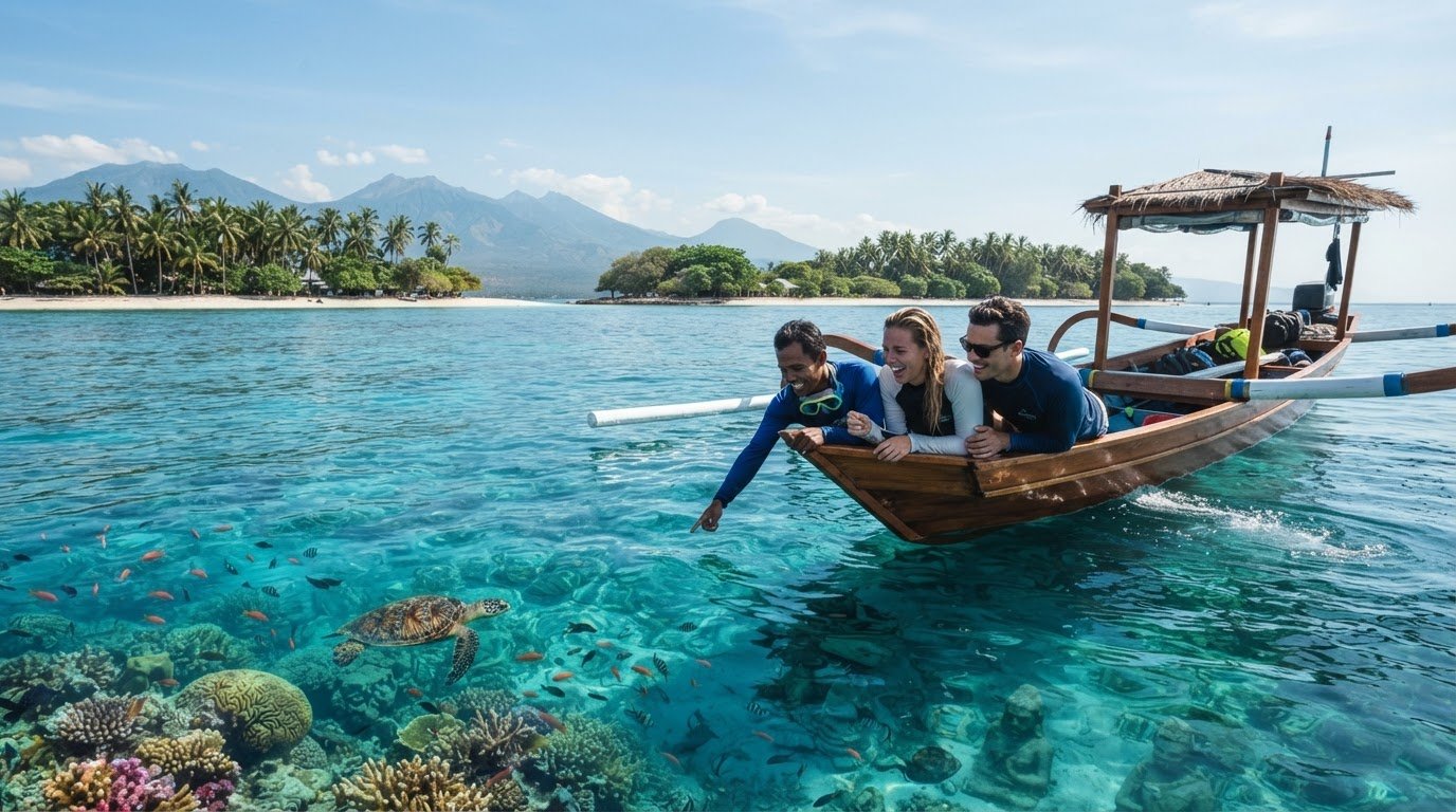 Gili Trawangan Meno Air Tour ab Lombok mit Schnorcheln
