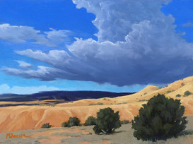 "A View from Ghost Ranch" oil painting by Michael Baum