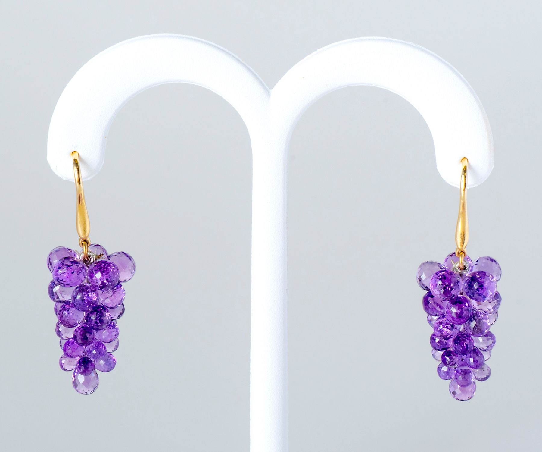 Shiraz Amethyst Grape Cluster Earrings