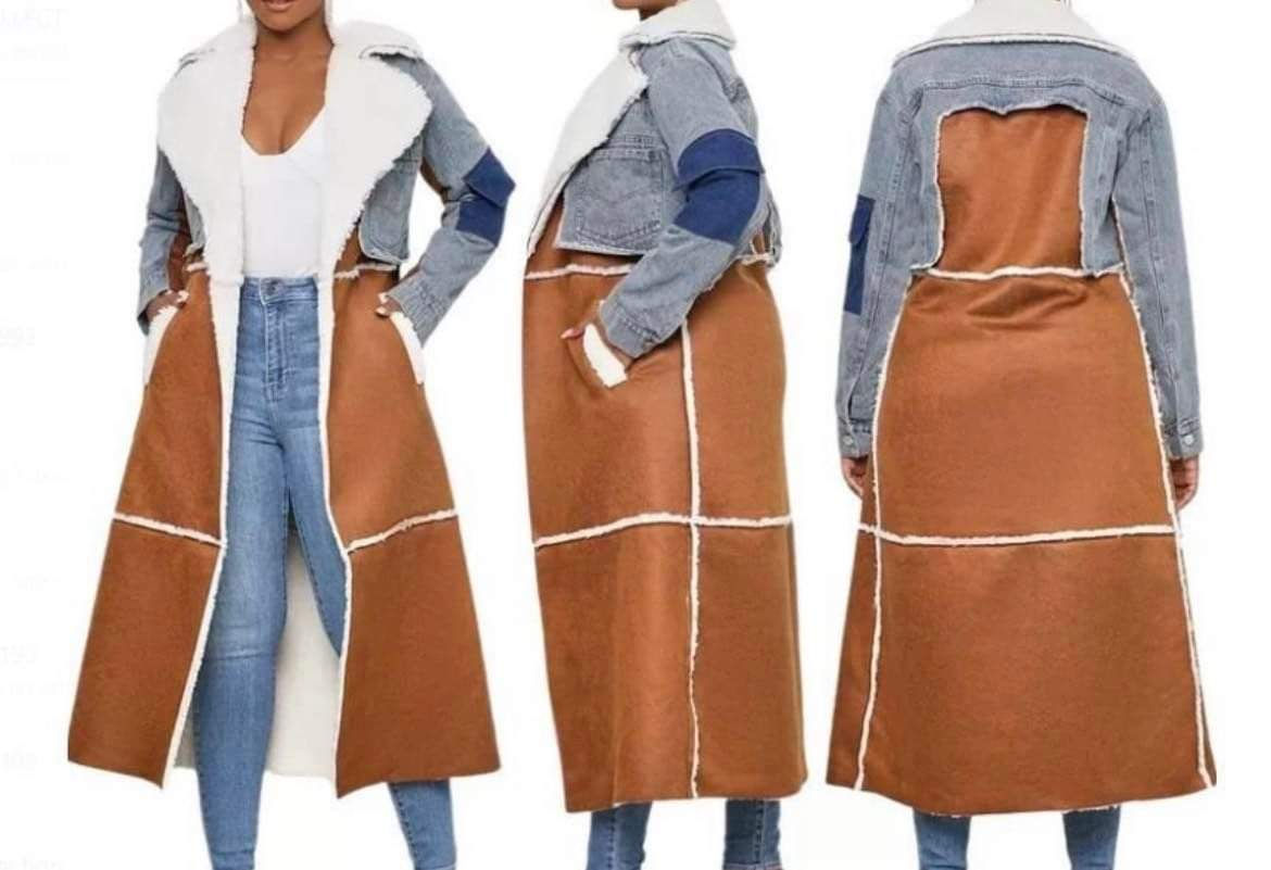 D’Chic Denim Shearling Coat