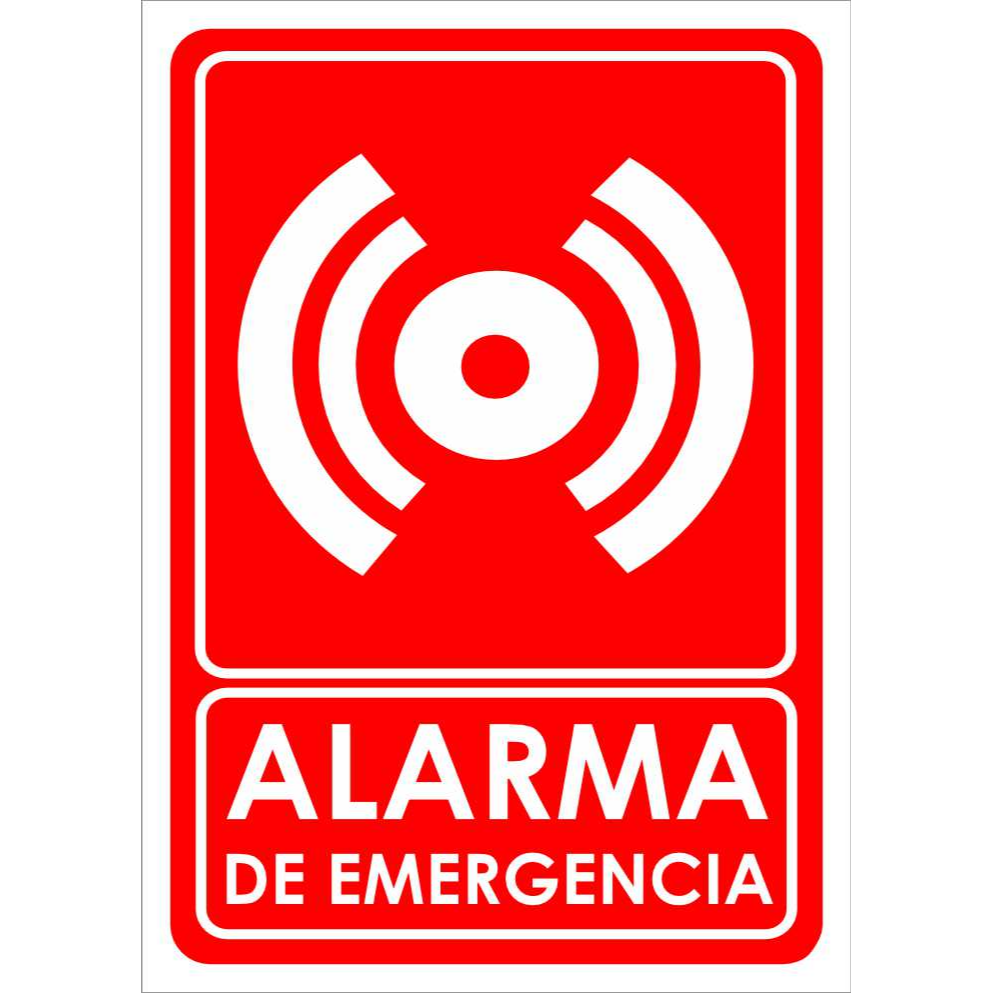 ALARMA DE EMERGENCIA 25X35 CMS