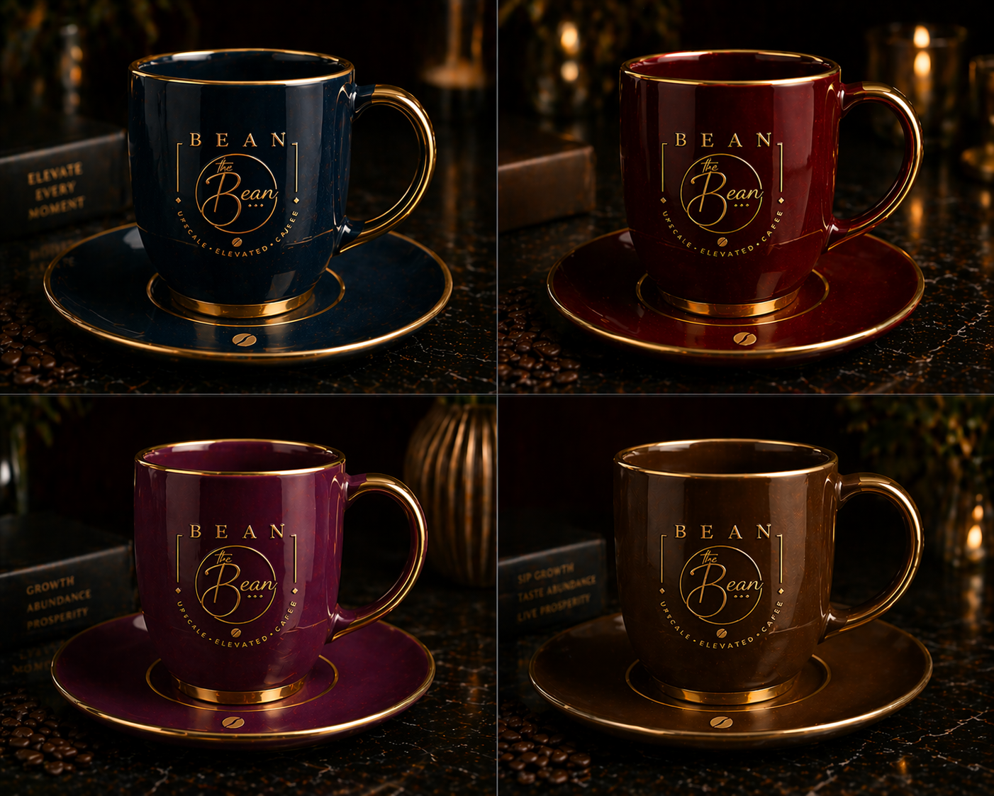 The Bean Coffee Mugs & Saucers