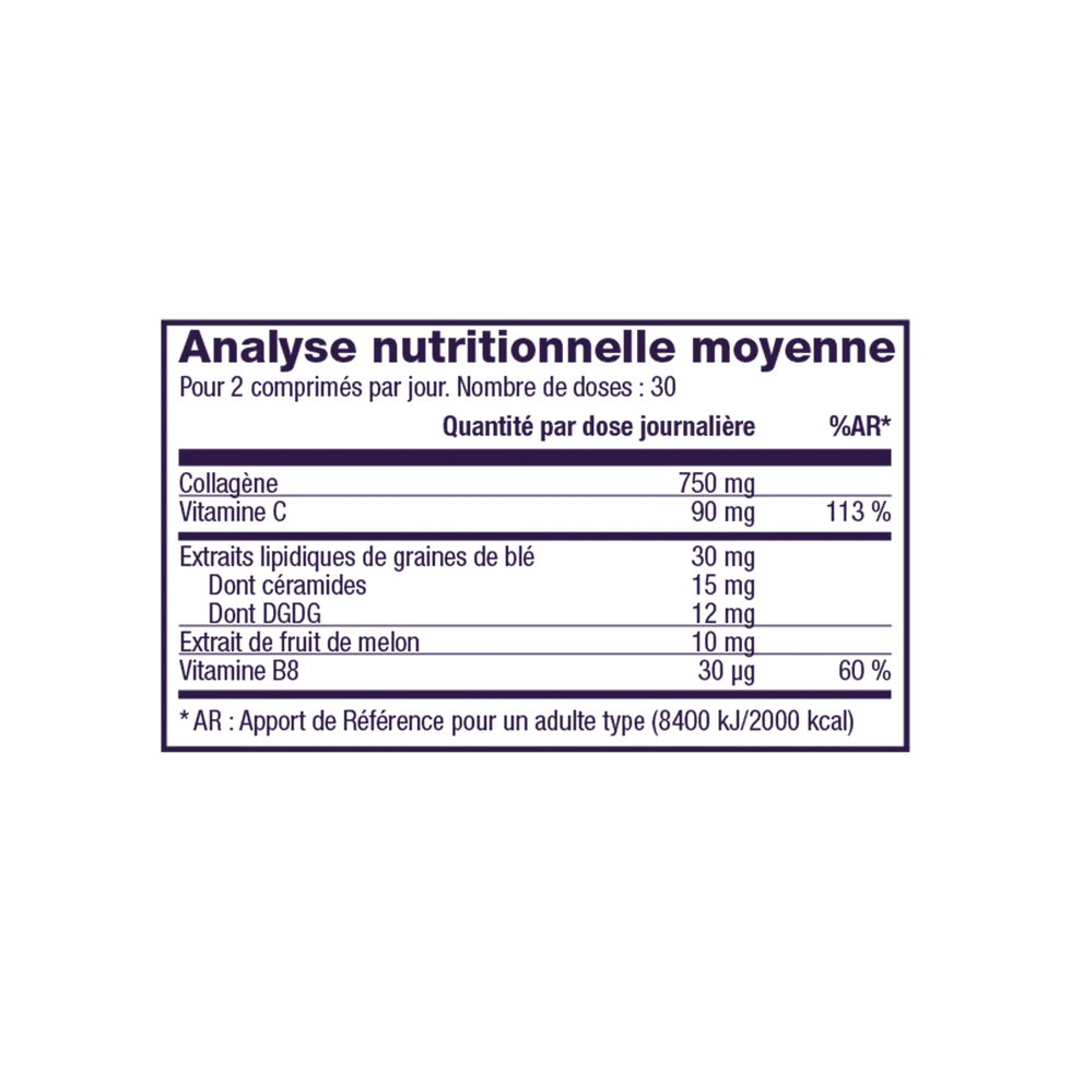 Miniature : Complexe Raffermissant Infinite | Tableau Nutrionnel | Ingrédients