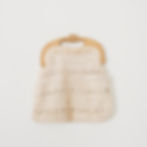 Vintage Crochet Handbag with Wood Handle and Satin Lining