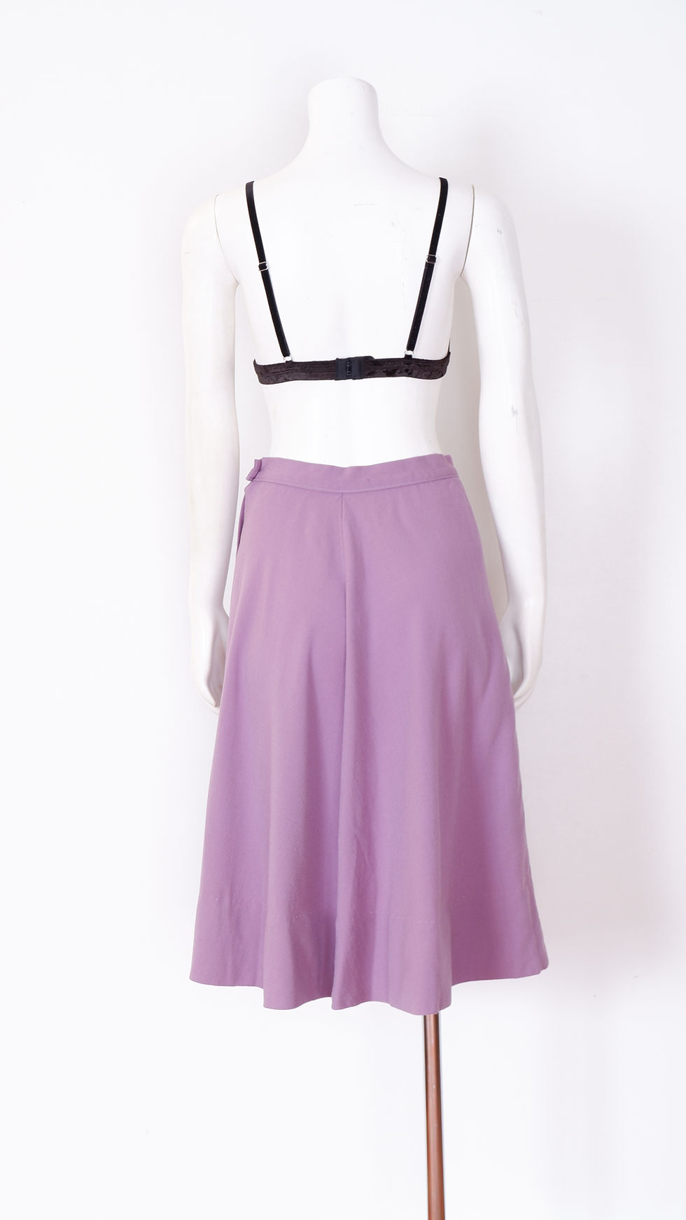 Thumbnail: 1950s Purple Wool Skirt - Small Circle Skirt 26 Inch Waist by Betty Rose