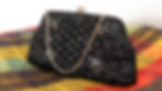 1960s Beaded Handbag - Rainbow Rhinestone with Round Gold Tone Chain