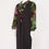 Thumbnail: 1960s Black and Neon Floral Dress with Tie Bust