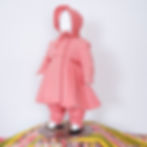 1950s Pink Wool Snowsuit - Kids 4 / 5 Jacket Pants and Bonnet